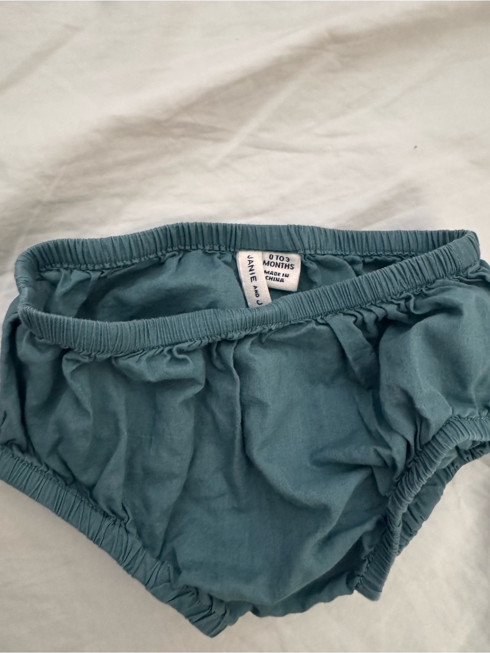 Janie and Jack Teal Baby Bloomers